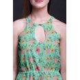 thumbnail image 2 of Bimba Floral Ladies Crew Neck Waist String Print Maxi Dress with Side Slits Summer Wear-XX-Large, 2 of 6