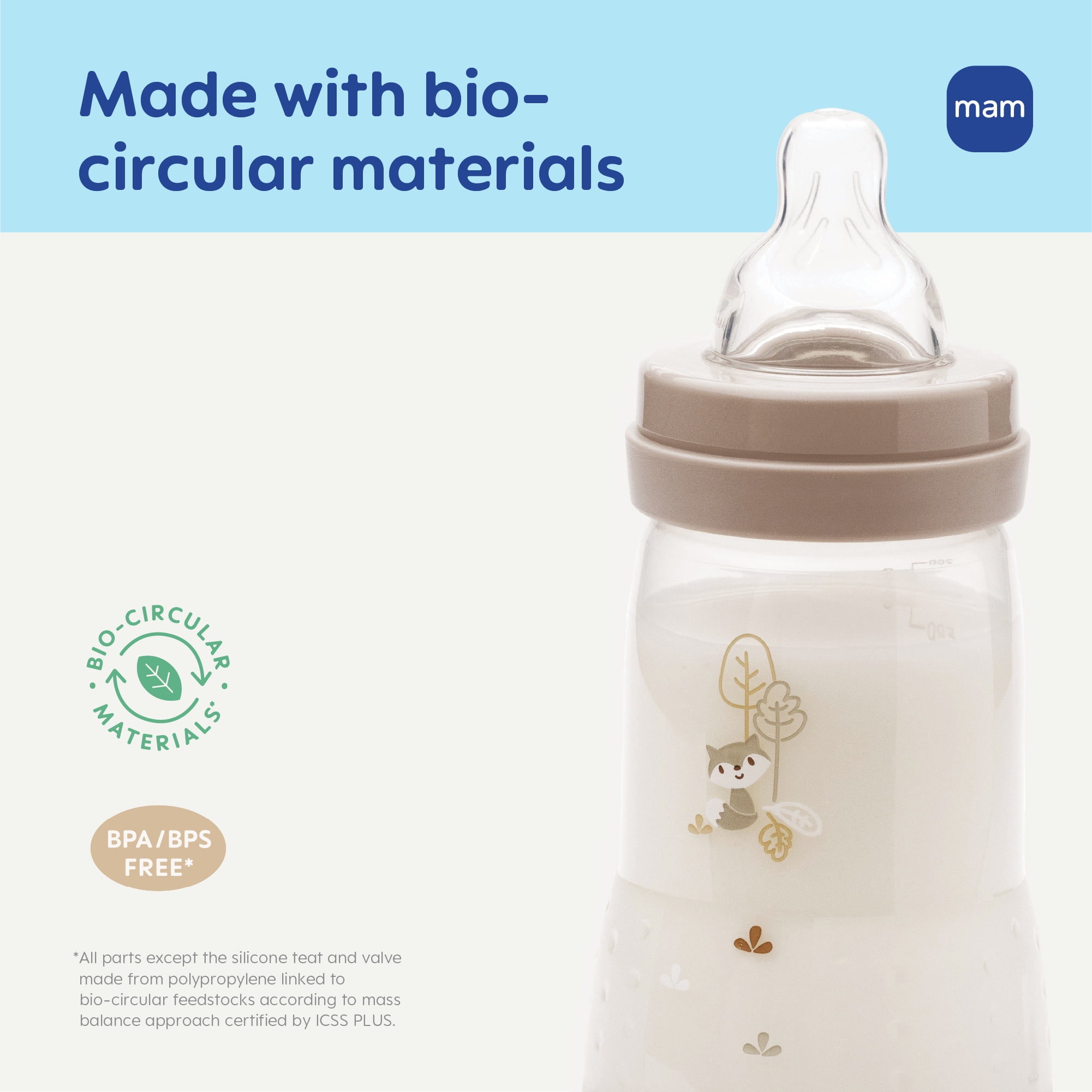 MAM Easy Start Anti-Colic Matte Baby Bottles, 2x5oz Bottles, Slow Flow Bottles with Silicone Nipple, Baby Bottles for Baby Boy