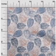thumbnail image 2 of oneOone Polyester Lycra Dusty Blue Fabric Leaves Craft Projects Decor Fabric Printed By The Yard 56 Inch Wide, 2 of 5