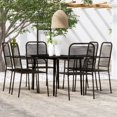thumbnail image 1 of vidaXL 7 Piece Garden Dining Set Black, 1 of 4