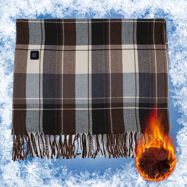 PRETXORVE USB Heated Blanket Heated Throw Blanket USB Throw Blanket with Zipper Wearable Portable Throw Wrap Washable