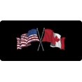 thumbnail image 2 of USA / Canada Crossed Flags Photo License Plate  Free Personalization on this Plate, 2 of 2
