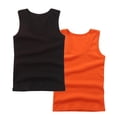 thumbnail image 1 of StSilkitty Lot de 2 Camisoles pour Garçons Filles Coton Couleur Unie Sans Manches Col Rond Blouses Haut Doux et Respirant, 1 of 3