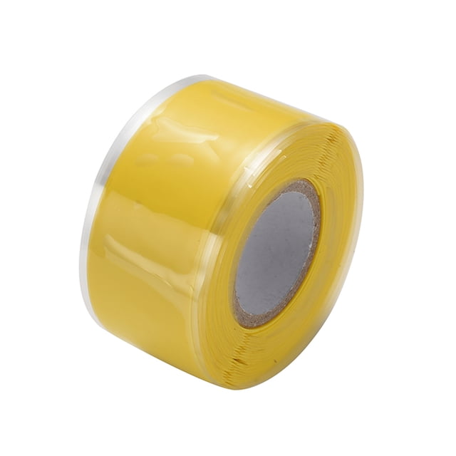 Graflsoa Ruban en Silicone Auto-Fusible Résistant aux Hautes Températures, Pellicule Isolante Résistante à la Chaleur, Modèle TA0053, 1,5 m x 3 cm, Jaune