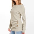 thumbnail image 4 of Women's Ribbed Sweater Set 2025 - Long Sleeve Tunic Leggings | Button Front Knit Pullover, 4 of 8