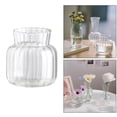 thumbnail image 2 of facefd Clear Glass Flower Vase Stem Plant Jar Table Floral Display Decor 7.5x8.5cm, 2 of 9