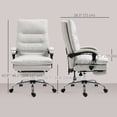 thumbnail image 3 of Vinsetto Microfibre Vibration Massage Office Chair, Cream White, 3 of 10