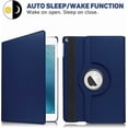 thumbnail image 3 of Étui Pivotant à Rotation à 360° pour Apple iPad Pro 13 Pouces 2024, Support à Angles Multiples, Couverture en Cuir PU, Réveil Automatique avec Sangle Élastique de Protection - Bleu, 3 of 5