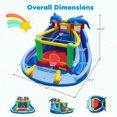thumbnail image 3 of Gymax Inflatable Water Slide Park w/Double Slides Jumping Area 750W Blower for Yard, 3 of 10