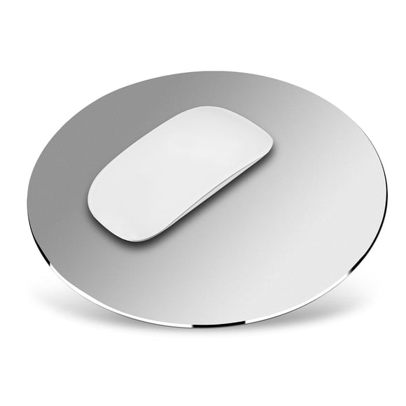 Round Double-Sided Mouse Pad, Aluminum & PU, 200mm x 200mm x 2.5mm