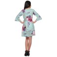 thumbnail image 3 of Moomaya Printed Ruffle Style Above Knee Length Bridesmaid Robe Rayon Bathrobes, 3 of 5
