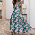 thumbnail image 2 of TJAZFJPA Robes de Croisière Mode pour Femmes Printemps et Été Imprimé Sans Manches Col en V Fermeture Éclair Latérale Style Robe (5) Robe Chien Robe Été, 2 of 7