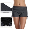 thumbnail image 3 of Short de Bain Femme Taille Haute Boyshort Bikini Solide Bas de Maillot, 3 of 7