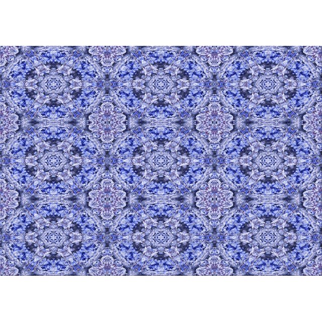 Ahgly Company Tapis d'Intérieur Lavable en Machine Rectangle Transitionnel Bleu, 2 Pieds x 5 Pieds