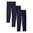 thumbnail image 1 of Hanes Girls Jersey Legging 3-Pack, S, Navy, 1 of 10