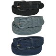 thumbnail image 1 of CTM® Ceinture Tressée Élastique Extensible (Lot de 3 Couleurs) (pour Hommes), 1 of 3