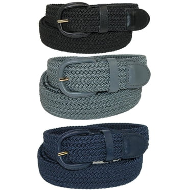 CTM® Elastic Braided Stretch Belt (Pack of 3 Colors) (Men's)