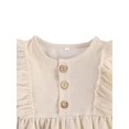 thumbnail image 4 of Kmbangi Baby Romper, Solid Color Round Neck Long Sleeve Bodysuit Jumpsuit, 4 of 7