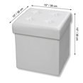 thumbnail image 2 of ITY International - Foldable Ottoman/Footrest with Storage, 15" x 15" x 15, Beige, 2 of 2