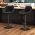 thumbnail image 2 of HOMCOM Bar Stools Set of 2 Swivel Adjustable Counter Height Barstools, 2 of 10