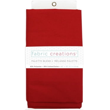 FABRIC CREATIONS Polycotton 65/35 Pre-Cut Fabric, Red