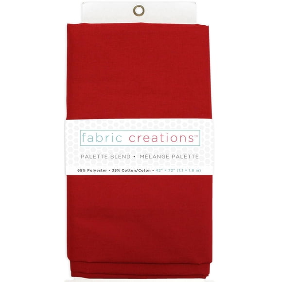 FABRIC CREATIONS Polycotton 65/35 Pre-cut Fabric, rouge