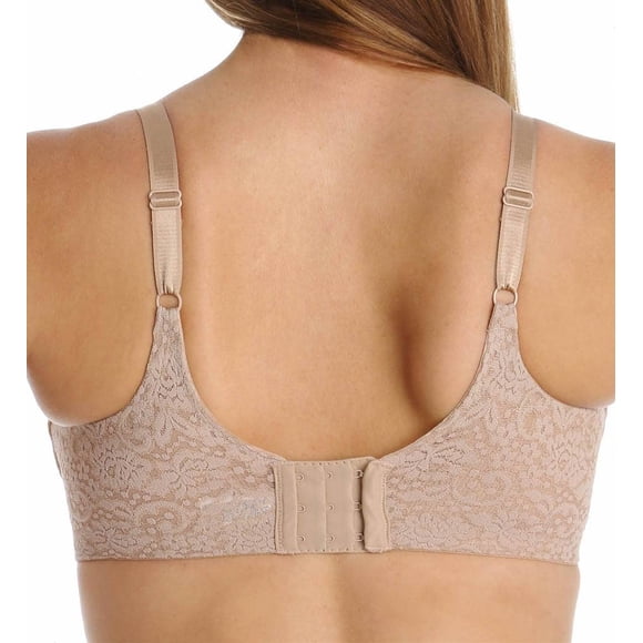 Wacoal Women's Halo Lace Full Coverage Underwire Bra, Toast, 40D