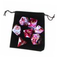 thumbnail image 4 of lionlar Pack of 7 Polyhedral Dices Set with Pouch Bar Math Teaching Red E, 4 of 6