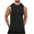 thumbnail image 1 of Timegard Tank Tops Men Athletic Comfy Solid Color Hoodies Pullover Casual Sleeveless Tee Shirts Summer, 1 of 5
