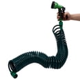 thumbnail image 2 of 15M/49.2Ft Coil Garden Water Hose, Quickly Connecting Garden Water Pipe Plastic Multi -Function Car Wash Spray Set, Coil Garden Water Hose For Watering Plants Gardens Lawns, 2 of 5