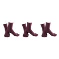 thumbnail image 3 of relayinert Soft Five Toe Socks Stretchable Cotton High Crew Socks Athletic Solid Socks Purple 3Set, 3 of 6