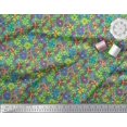 thumbnail image 2 of Soimoi Rayon Fabric Aster Flower Printed Fabric 1 Yard 42 Inch Wide, 2 of 3