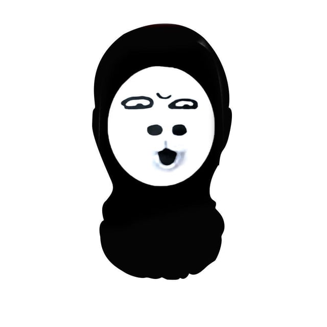 Funny Spoof Mask 3D Printed Emoticon Headgear Creative Mask Sunscreen Riding Prank Scarf