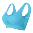 thumbnail image 4 of Yuyuzo 3 Pack Sports Bras for Women High Support Wirefree Bra Plus Size Mesh Quick Drying Push up Bras, 4 of 5