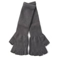 thumbnail image 2 of Gravity Threads Long 11" Knit Arm Warmer Warm Fingerless Gloves, Charcoal, 2 of 2