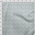 thumbnail image 4 of oneOone Rayon Dusty Teal Green Fabric Text Craft Projects Decor Fabric Printed By The Yard 56 Inch Wide, 4 of 5