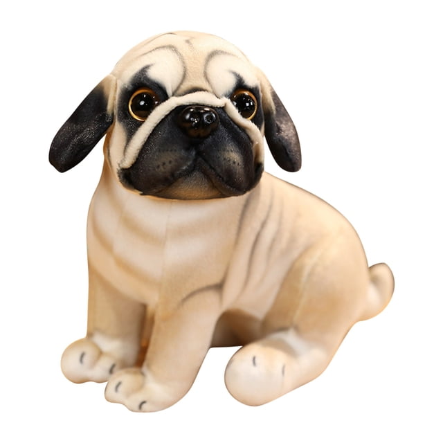 TIELUTT Mignon Chien de Compagnie Réaliste Jouet en Peluche Doux Jouet Chien de Compagnie Poupée en Forme Enfants