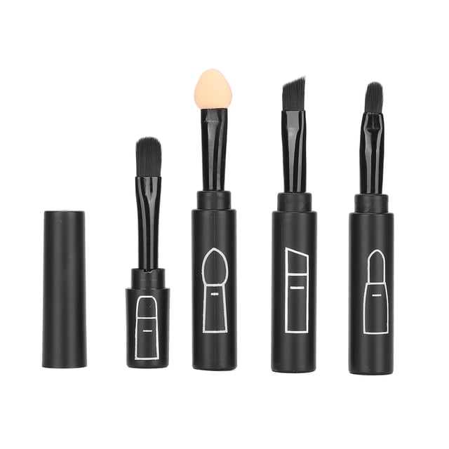 Retractable Makeup Brushes, Telescopic Lip Brush Fluffy With Lid For Women For Daily Use Black