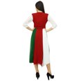thumbnail image 4 of Bimba Womens Classic Mandarin Collar Shift TriColor Midi Summer Chic Dresses, 4 of 7