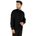 thumbnail image 3 of Bestman Solid Button-Down Shirt For Mens Chinese Collar Front Placket Formal Shirts, 3 of 7