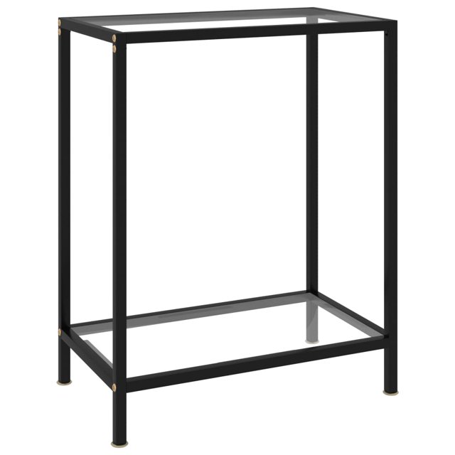 vidaXL Table Console Transparent 60x35x75 cm Verre Trempé