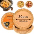 thumbnail image 1 of Ncheli 16cm Air Fryer Parchment Paper Liners 30 Pack - Pre-Cut Round Non-Stick & Unbleached, Fits Philips, COSORI, Ninja 4-7Qt Models, 1 of 7