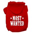 thumbnail image 1 of Most Wanted Screen Print Pet Hoodies Red Size Med (12), 1 of 1
