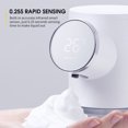 thumbnail image 4 of Yeacher 320mL Automatic Foam Soap Dispenser with Temperature & Power Display Infrared Hand-free Touchless Soap Dispenser Foam Lotion Gel Auto Hand Soap Dispenser for Bathroom Kitchen USB Rechargeable, 4 of 7