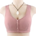 thumbnail image 1 of zanvin Daisy Bra for Seniors, Front Snap Closure Bras, Front Snaps Daisy Bra, Pink, 42, 1 of 6