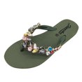 thumbnail image 1 of Chaussons pour Femmes, Chaussures à Enfiler, Mode Été, Style Bohème, Sandales de Plage, 1 of 8