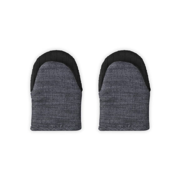 Le Creuset Ensemble de 2 Mini Mitaines de Four, 8 Pouces, Noir