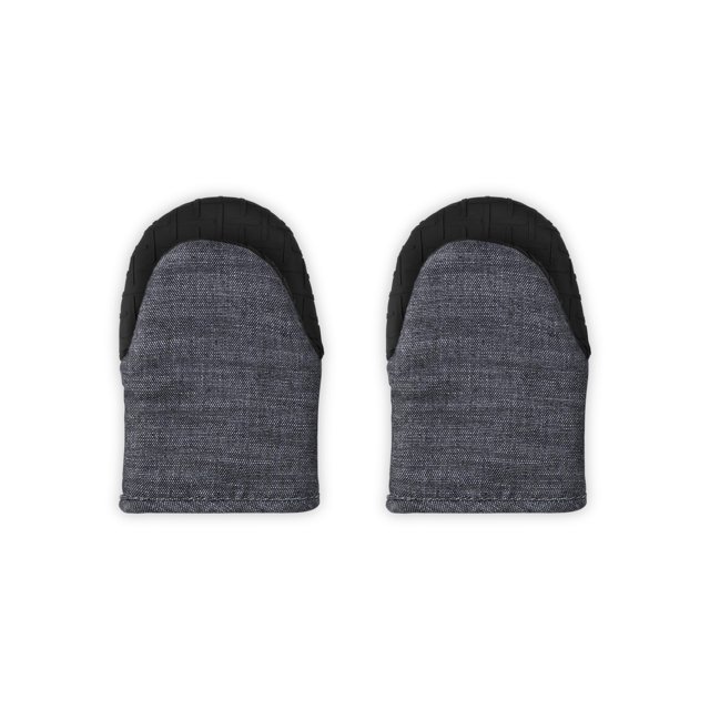Le Creuset Set of 2 Mini Oven Mitts, 8", Noir