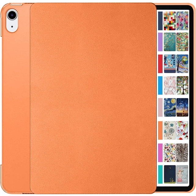 iPad Pro 12.9 3rd Gen 2018 Transparent Back Case A1876 MTEL2LL/A MTEM2LL/A A2014 MTFN2LL/A MTFL2LL/A MTFP2LL/A MTFQ2LL/A A1983 MTHN2LL/A MTHU2LL/A MTJA2LL/A MTJ02LL/A MTJH2LL/A MTJN2LL/A - Orange