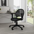 thumbnail image 2 of Boss Office Products Chaise de Bureau de Travail à Accoudoirs Réglables en Tissu avec Dossier en Maille, Noire, 2 of 7
